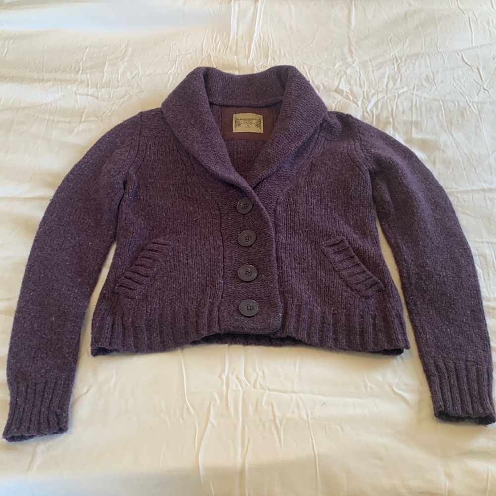 Ruff Hewn purple wool and nylon blend sweater